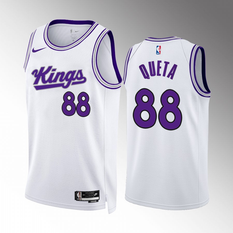 Neemias Queta 2023-24 Sacramento Kings White #88 Association Edition Jersey Swingman