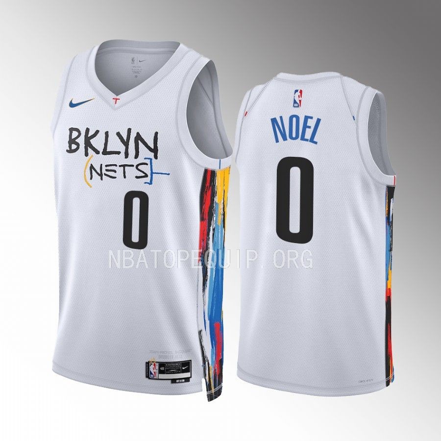 Nerlens Noel 2022-23 Brooklyn Nets White #0 City Edition Jersey Swingman