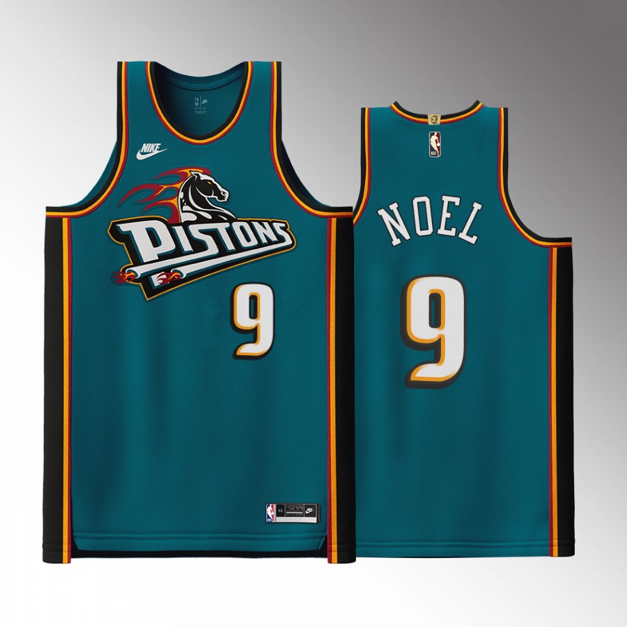 Nerlens Noel 2022-23 Detroit Pistons Teal #9 Classic Edition Jersey