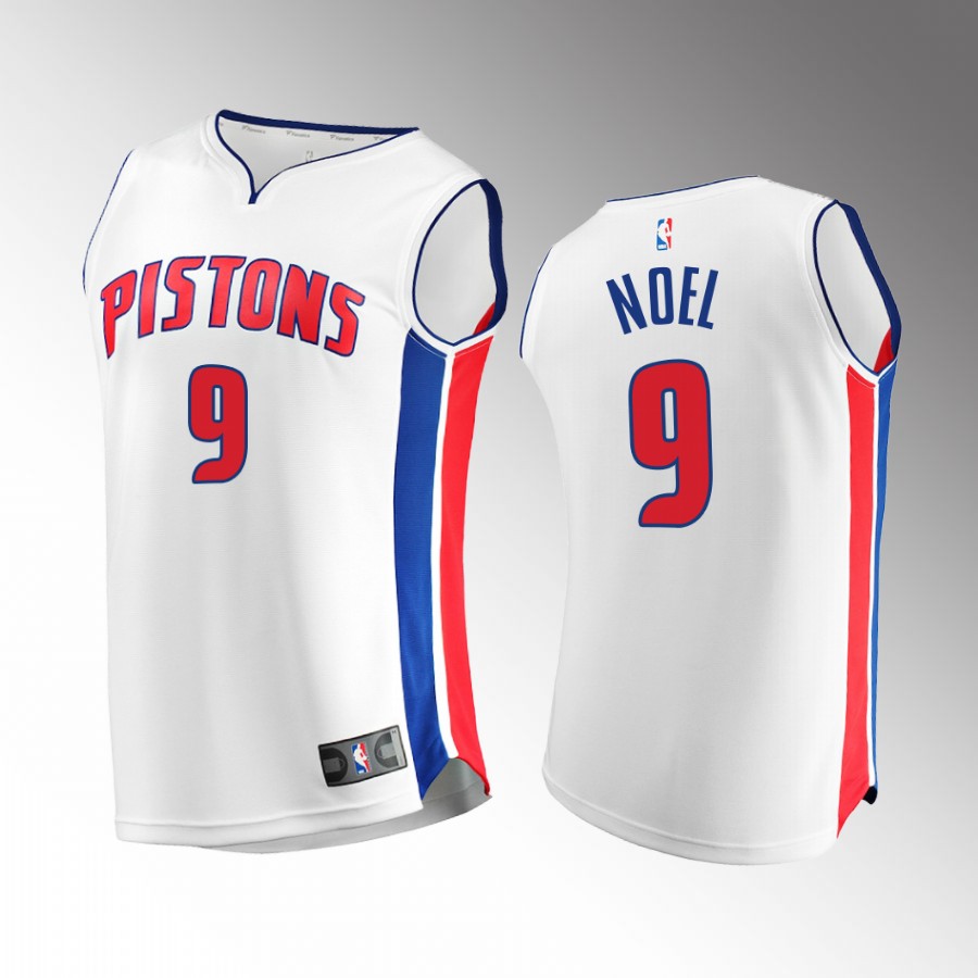 Nerlens Noel Pistons #9 White Jersey Fast Break  2022-23
