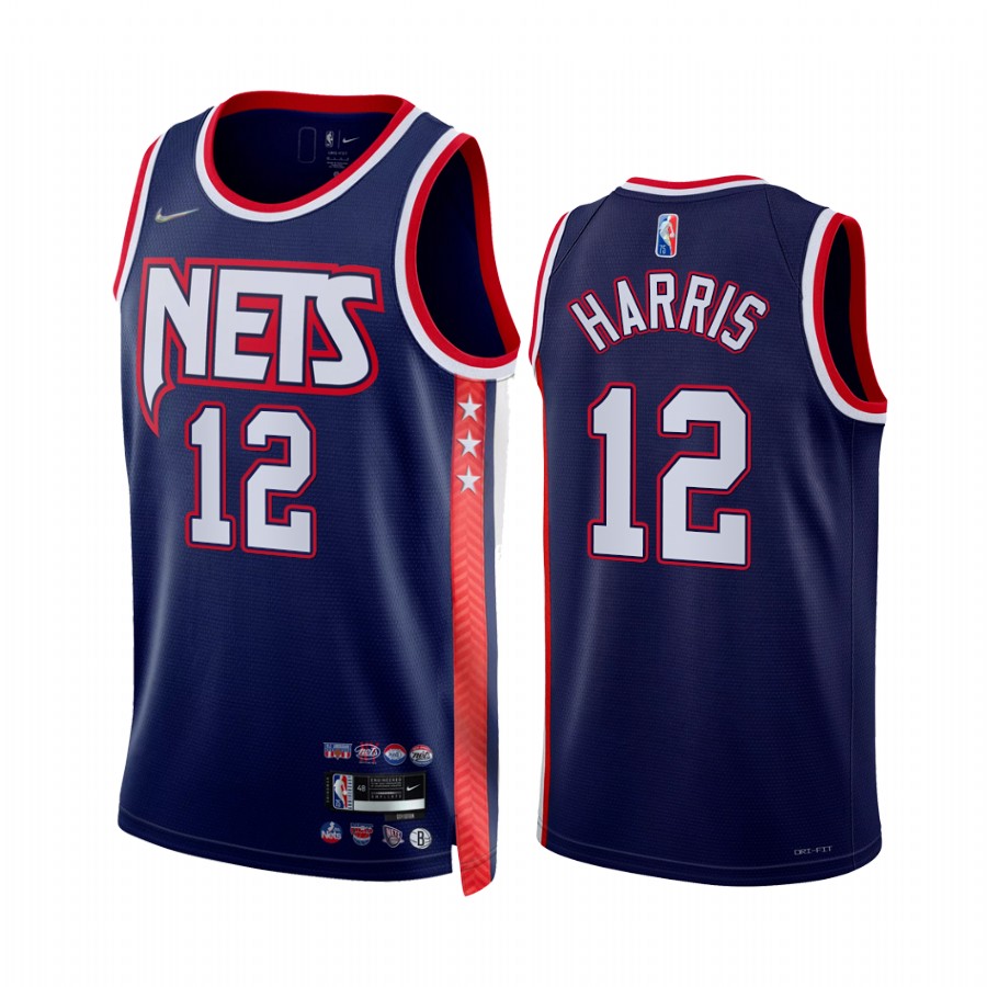 Nets Joe Harris City Edition Blue 2021-22 Jersey 75th Anniversary