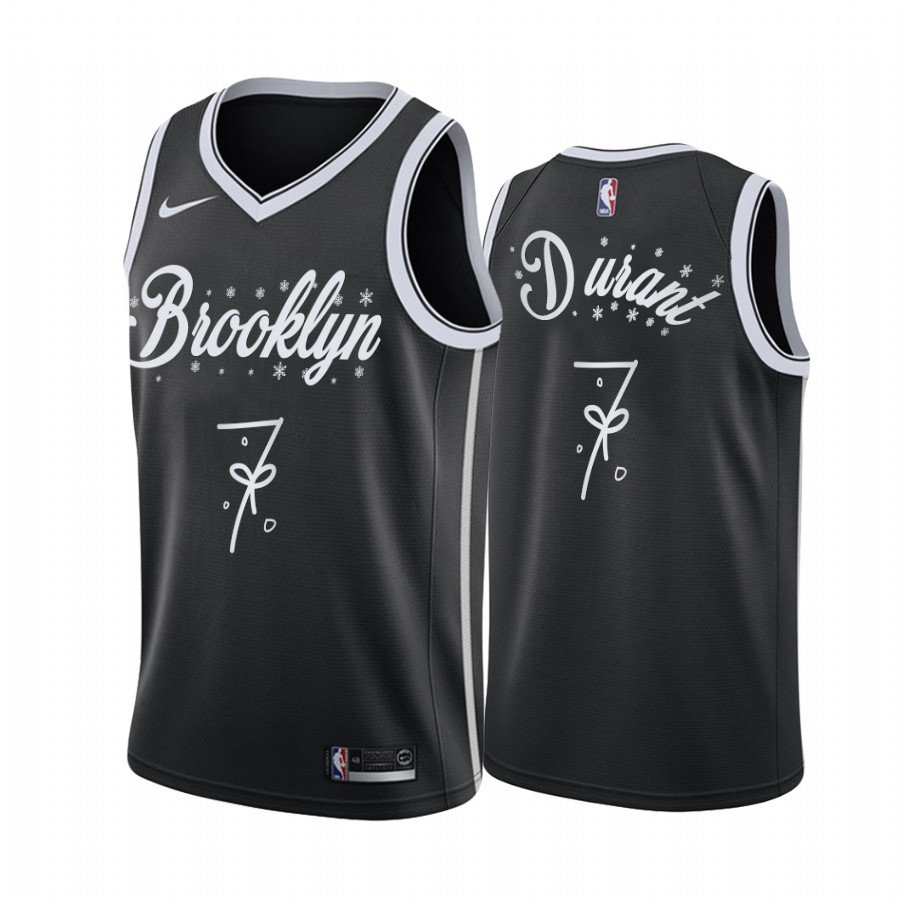 Nets Kevin Durant 2020 Xmas Jersey Festive Special Edition Black
