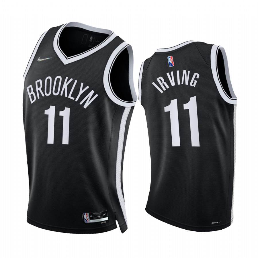 Nets Kyrie Irving 75th Diamond Anniversary Black #11 Jersey 2021-22