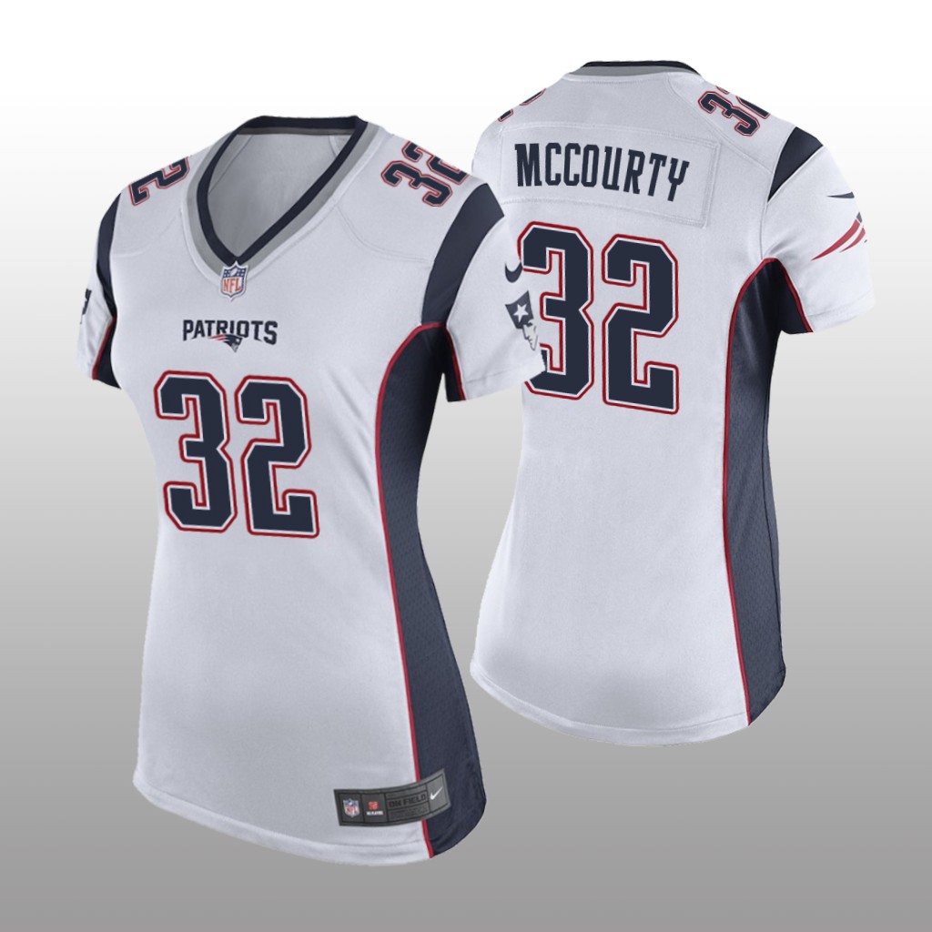 New England Patriots #32 White Devin McCourty Game Jersey - Women's