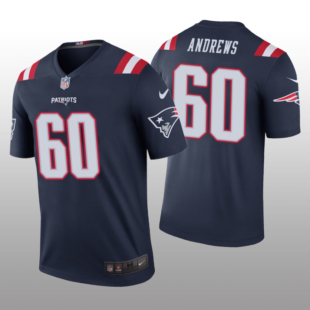 New England Patriots #60 David Andrews Navy legend color rush Jersey - Men's