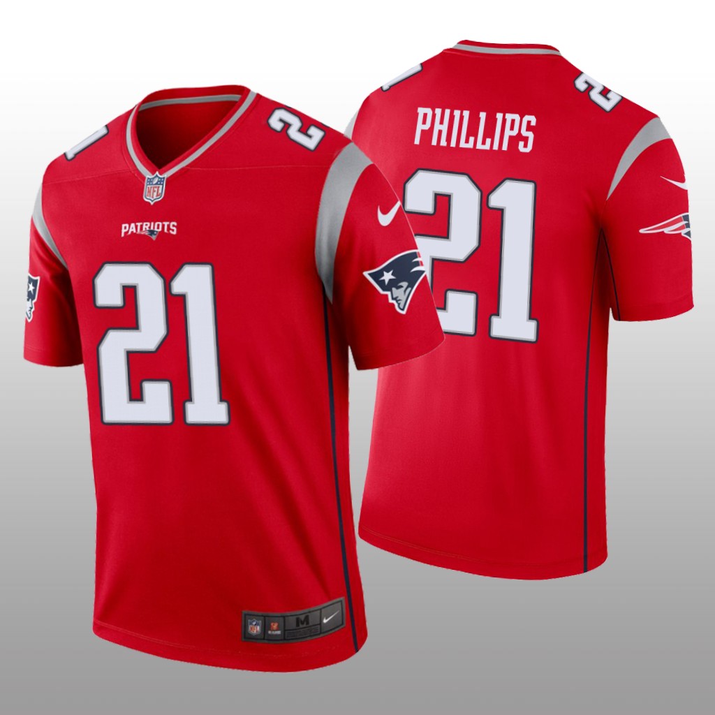 New England Patriots Adrian Phillips Red Jersey Inverted Legend - Men's