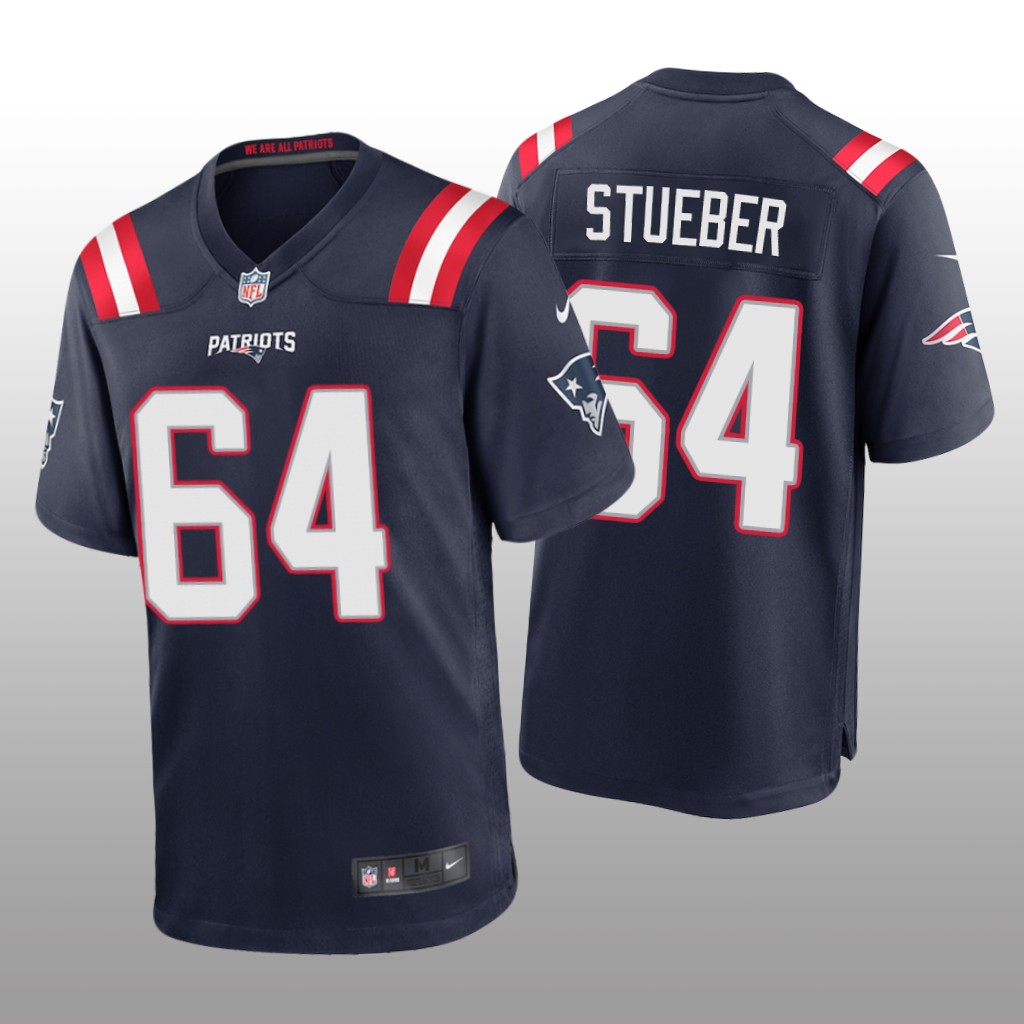 New England Patriots Andrew Stueber Navy Jersey Game - Men's