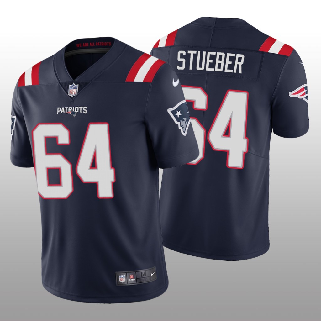 New England Patriots Andrew Stueber Navy Jersey Vapor Limited - Men's
