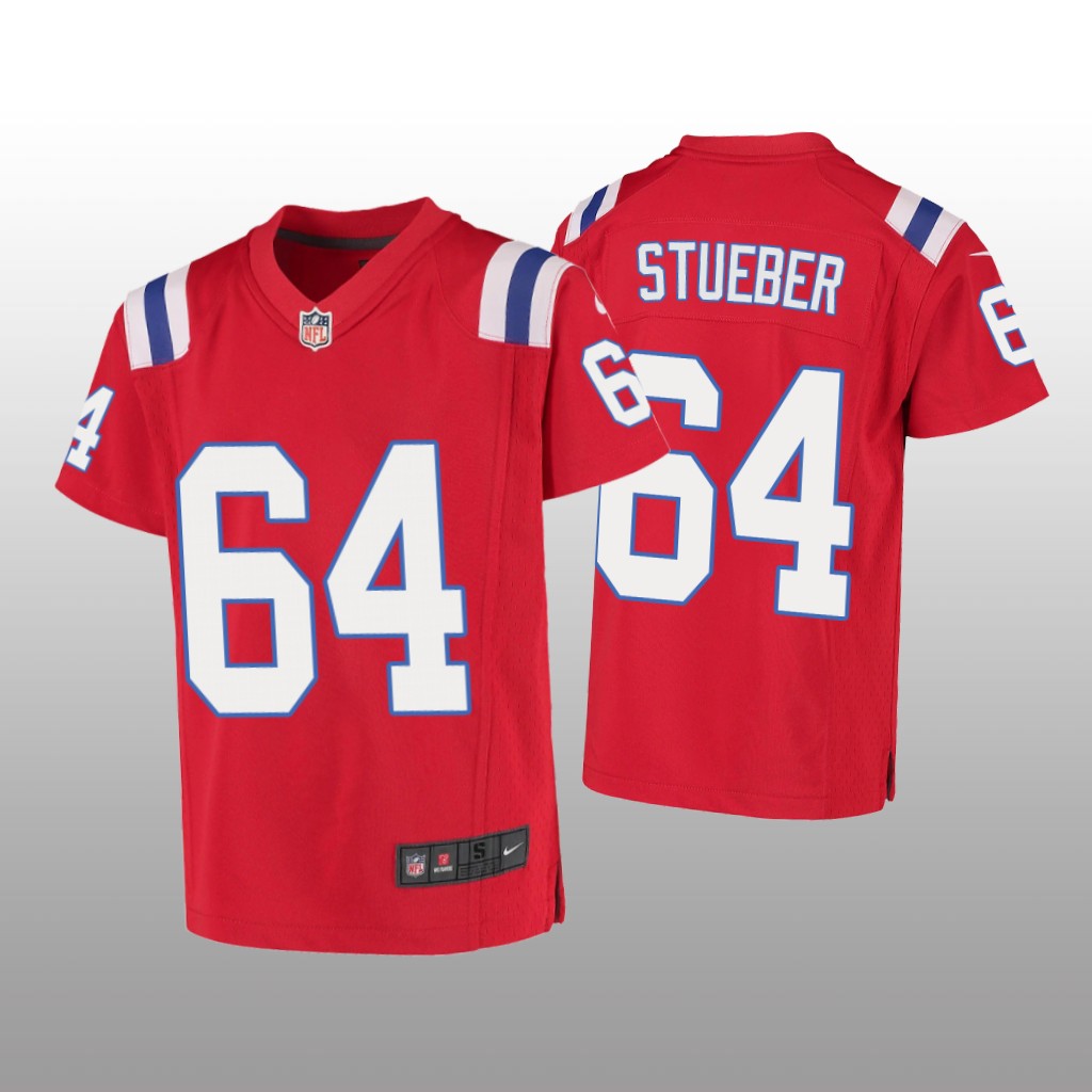 New England Patriots Andrew Stueber Red Jersey Game - Youth