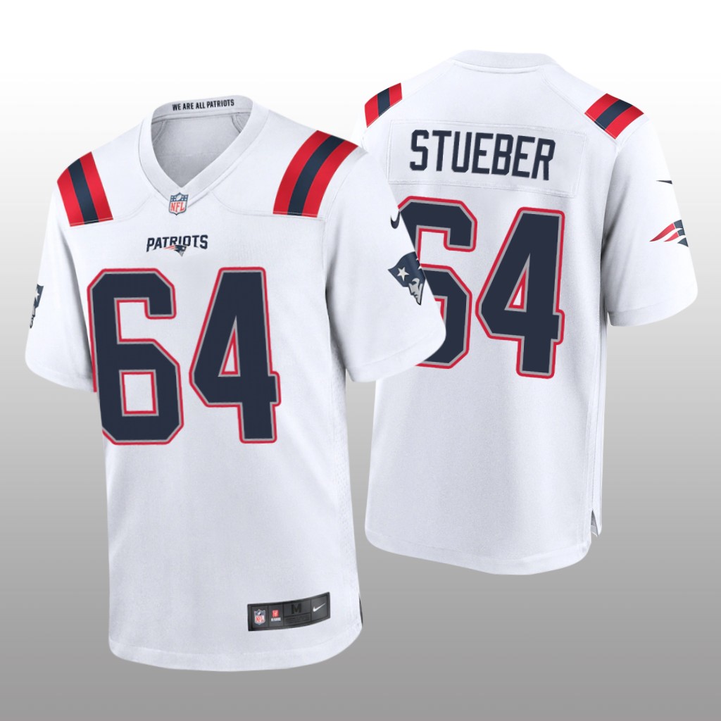 New England Patriots Andrew Stueber White Jersey Game - Men's