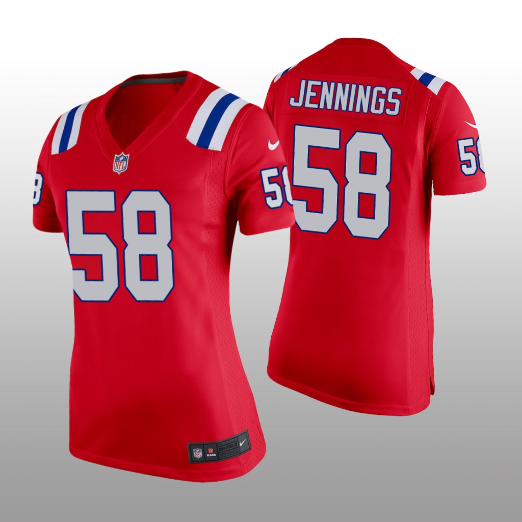 New England Patriots Anfernee Jennings Red Jersey Game - Women's