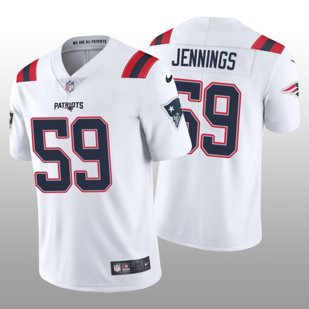 New England Patriots Anfernee Jennings White Jersey Vapor Limited - Men's