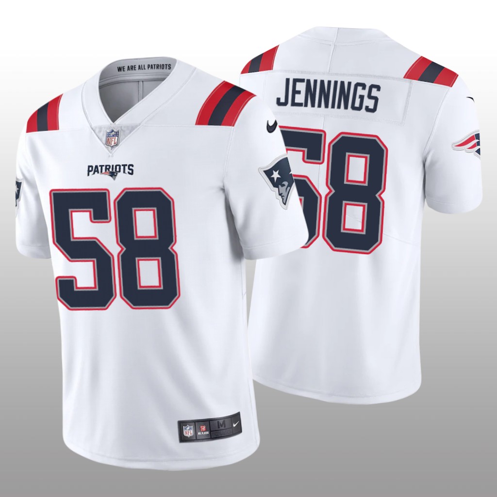New England Patriots Anfernee Jennings White Jersey Vapor Limited Vapor Limited - Men's