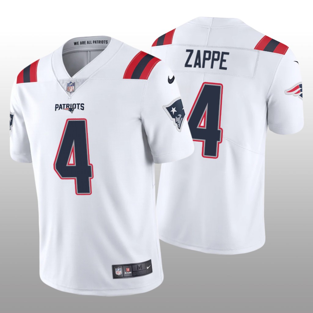 New England Patriots Bailey Zappe White Jersey Vapor Limited - Men's