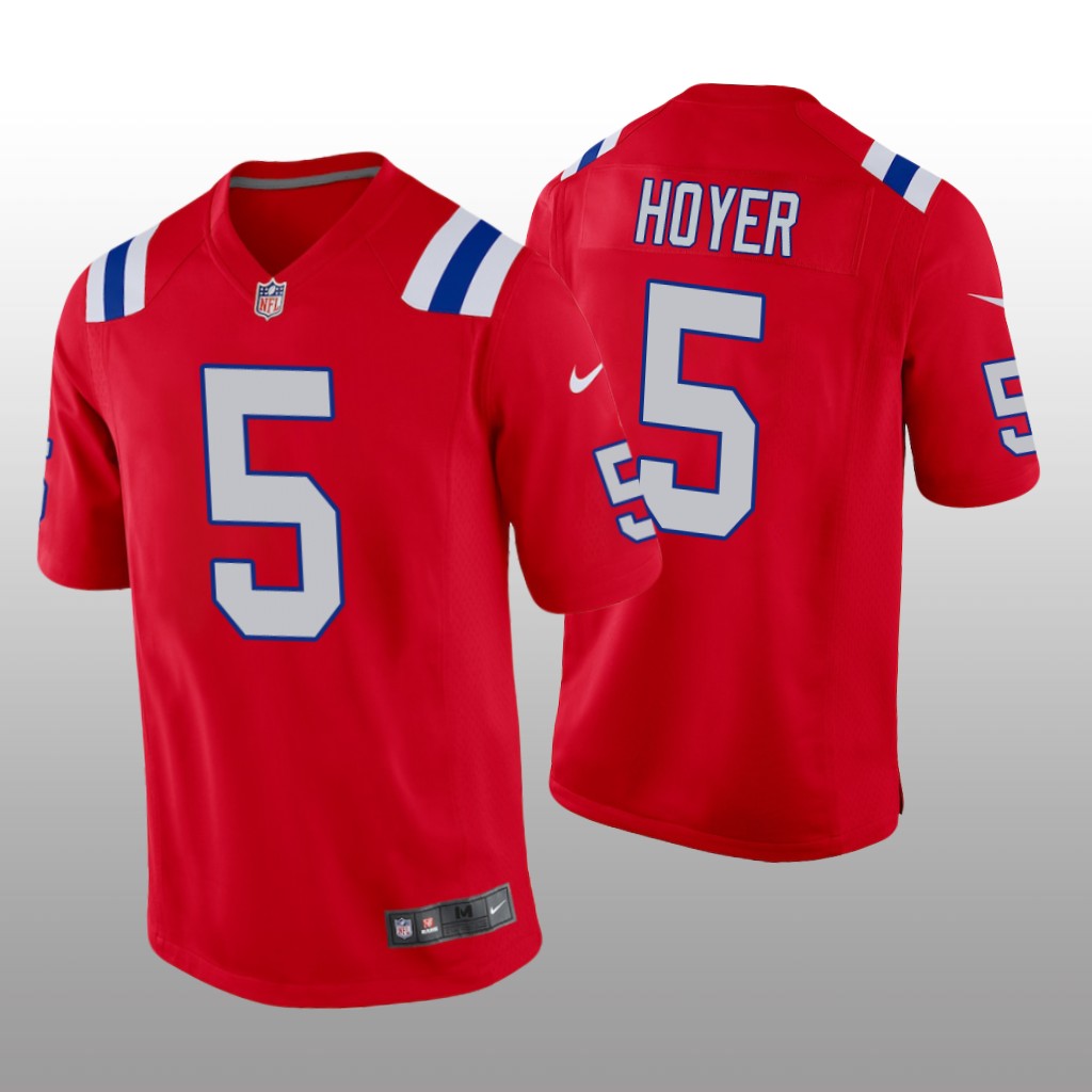 New England Patriots Brian Hoyer Red Jersey Alternate Game - Men's