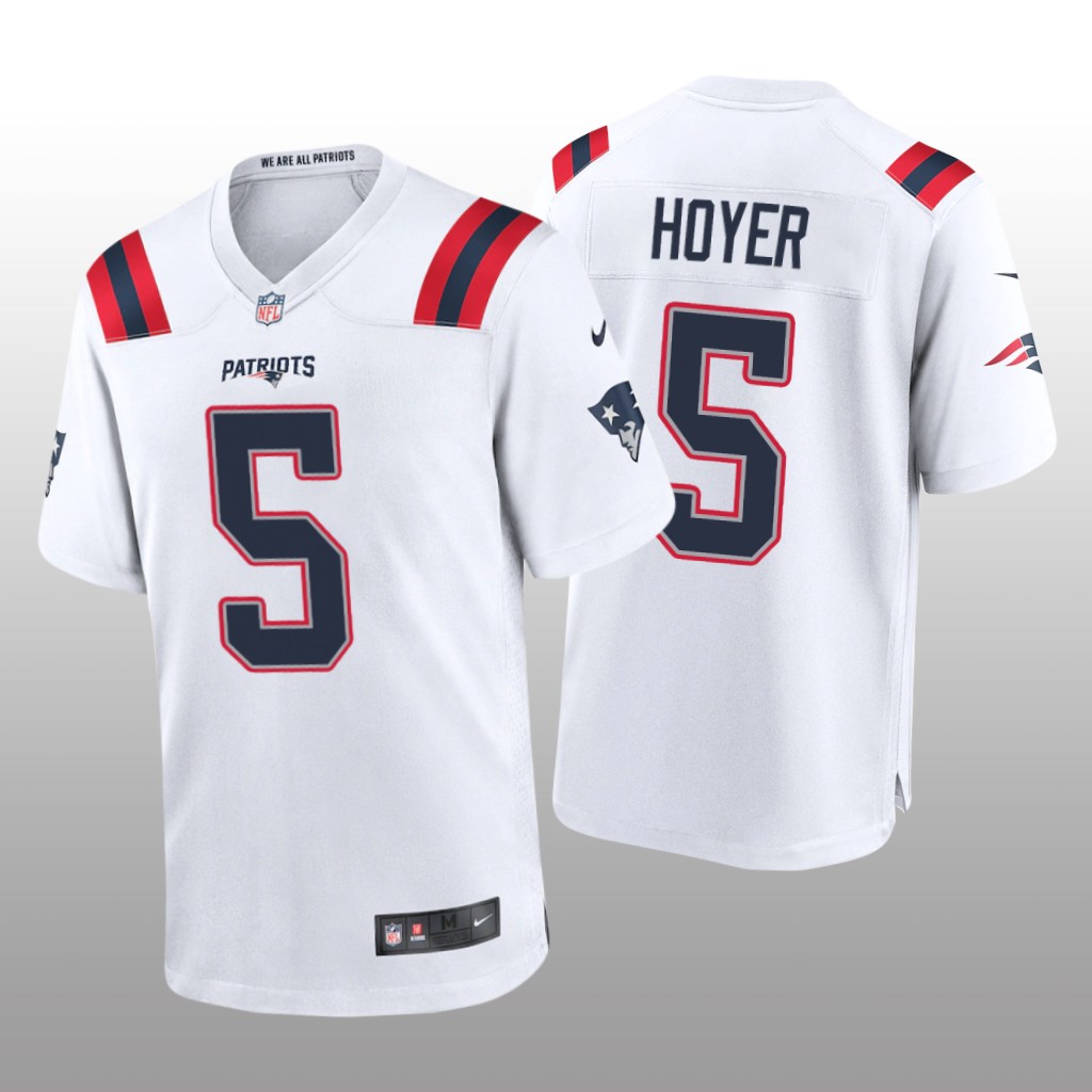 New England Patriots Brian Hoyer White Jersey Game - Men's