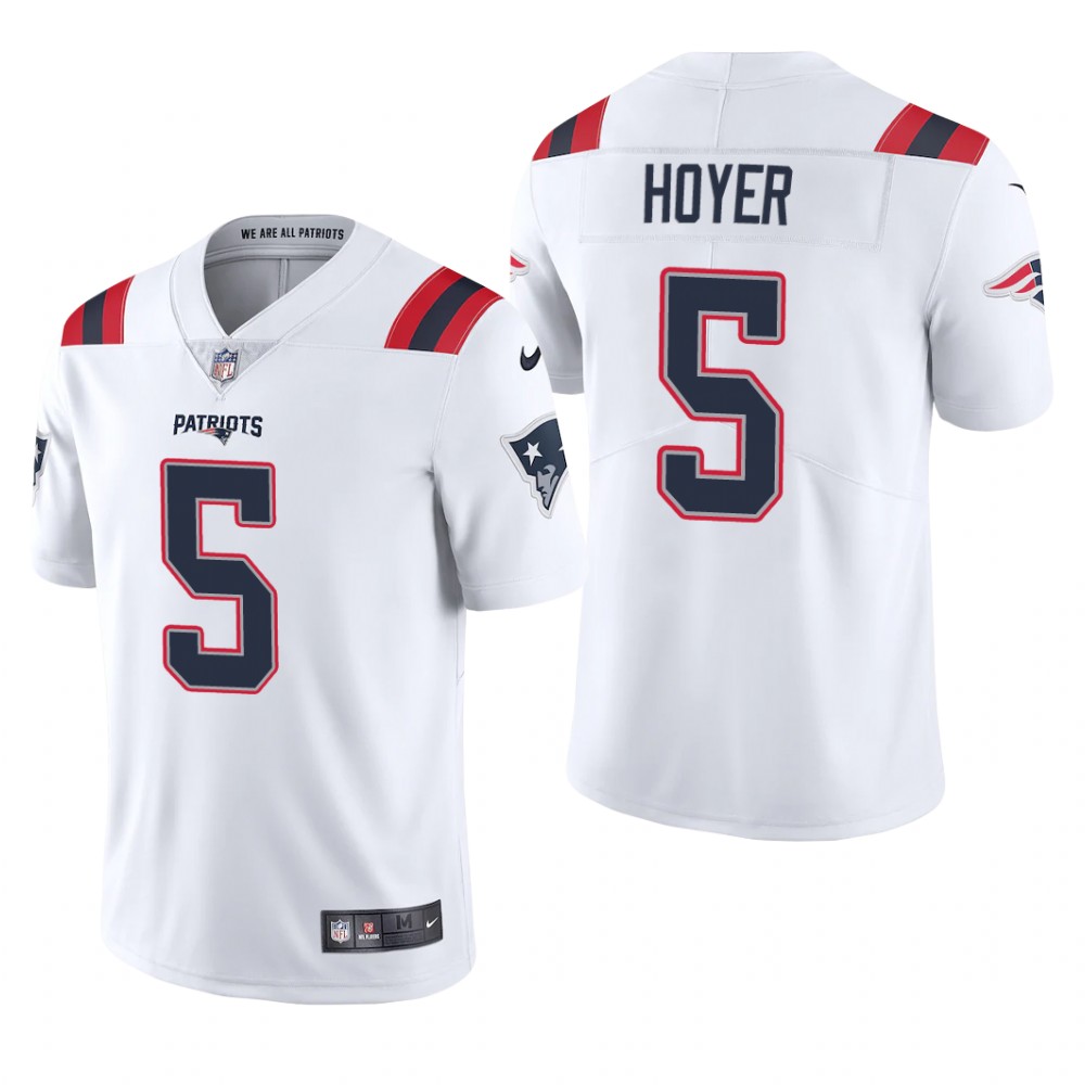 New England Patriots Brian Hoyer White Jersey Vapor Limited - Men's