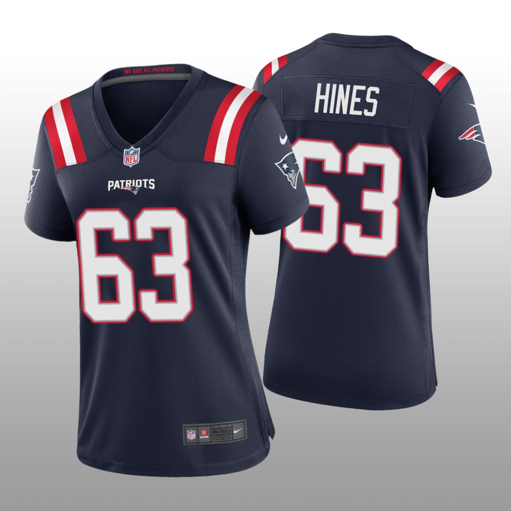 New England Patriots Chasen Hines Navy Jersey Game - Women's