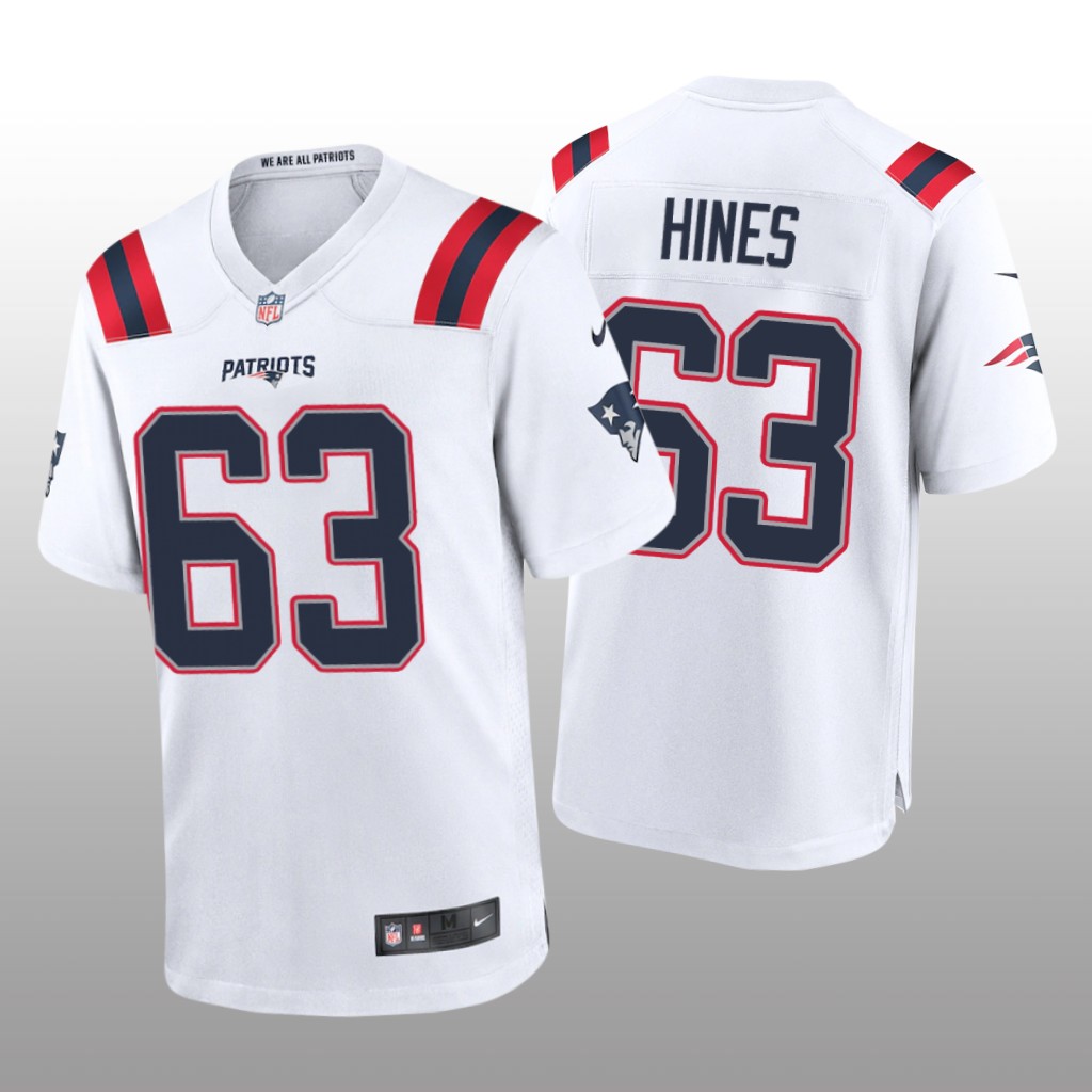 New England Patriots Chasen Hines White Jersey Game - Men's