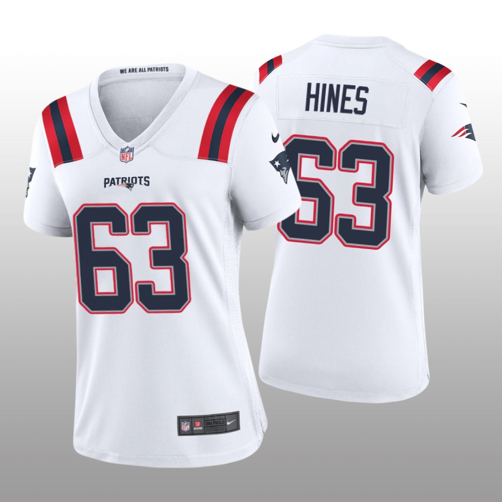 New England Patriots Chasen Hines White Jersey Game - Women's