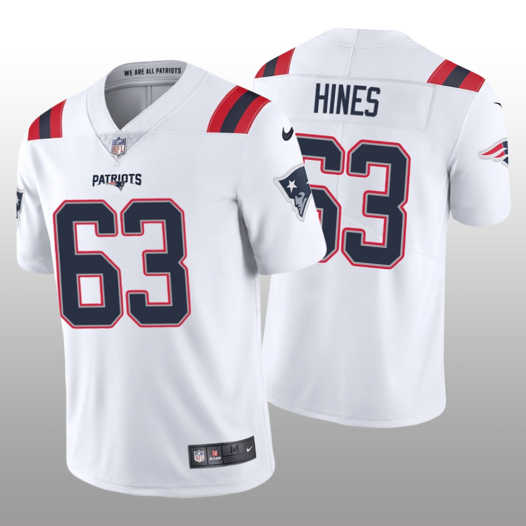New England Patriots Chasen Hines White Jersey Vapor Limited - Men's