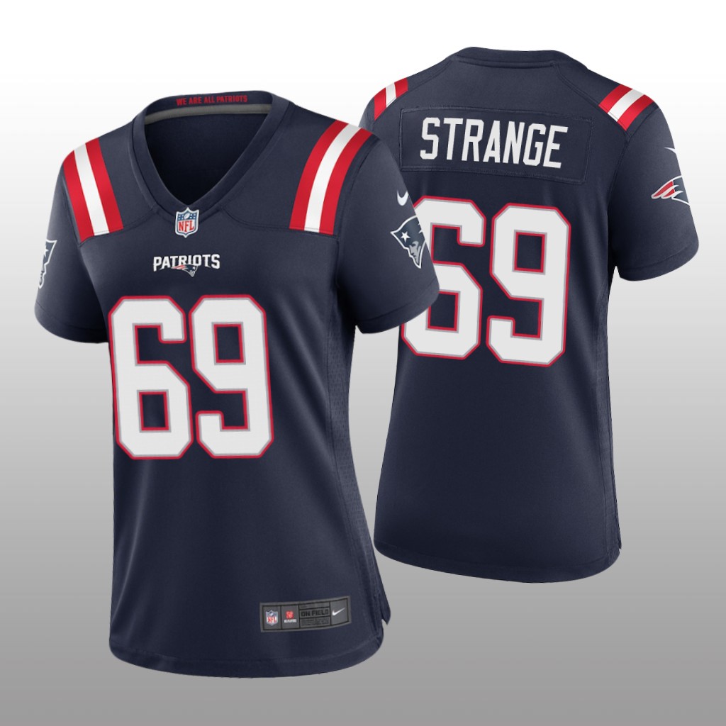 New England Patriots Cole Strange Navy Jersey Game - Women's