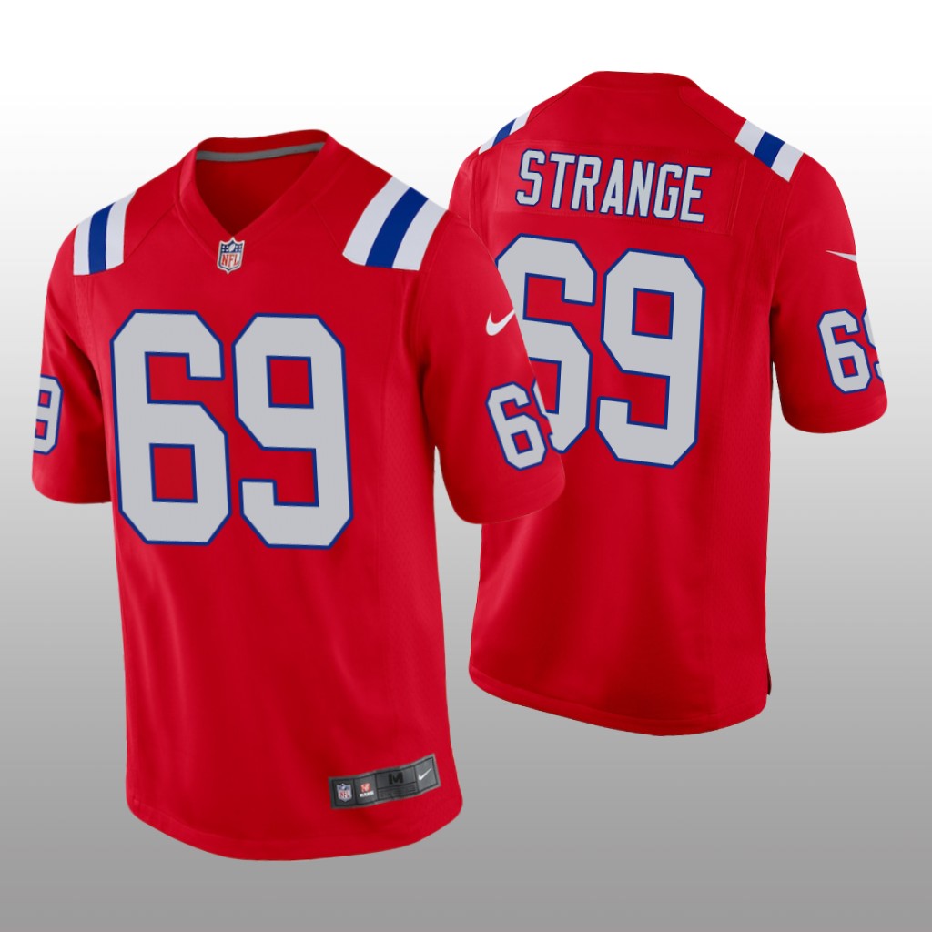 New England Patriots Cole Strange Red Jersey Alternate Game - Men's