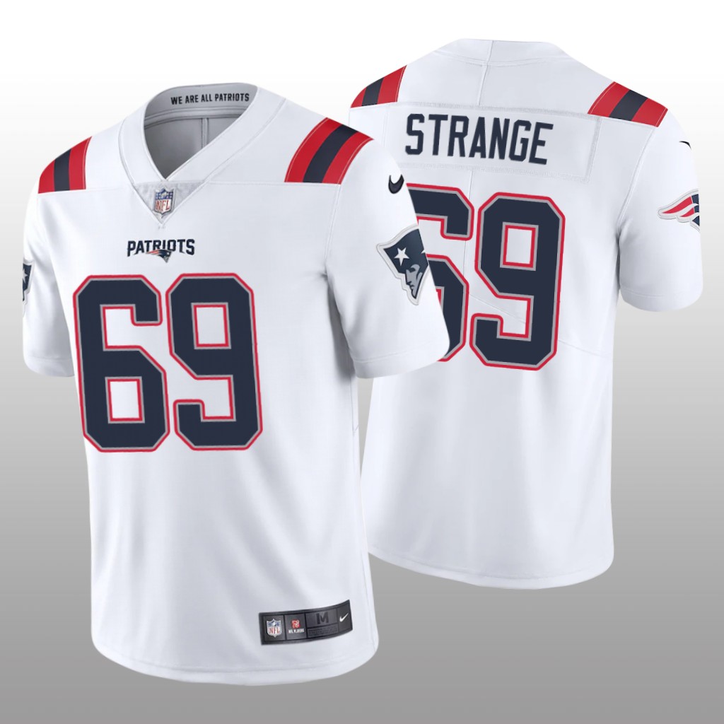 New England Patriots Cole Strange White Jersey Vapor Limited Vapor Limited - Men's
