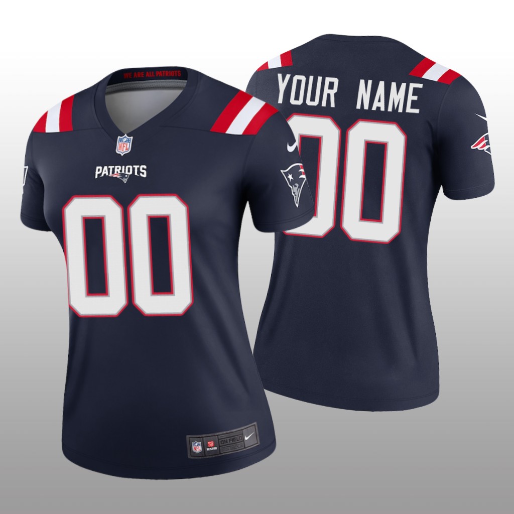 New England Patriots Custom White Jersey Legend - Women's