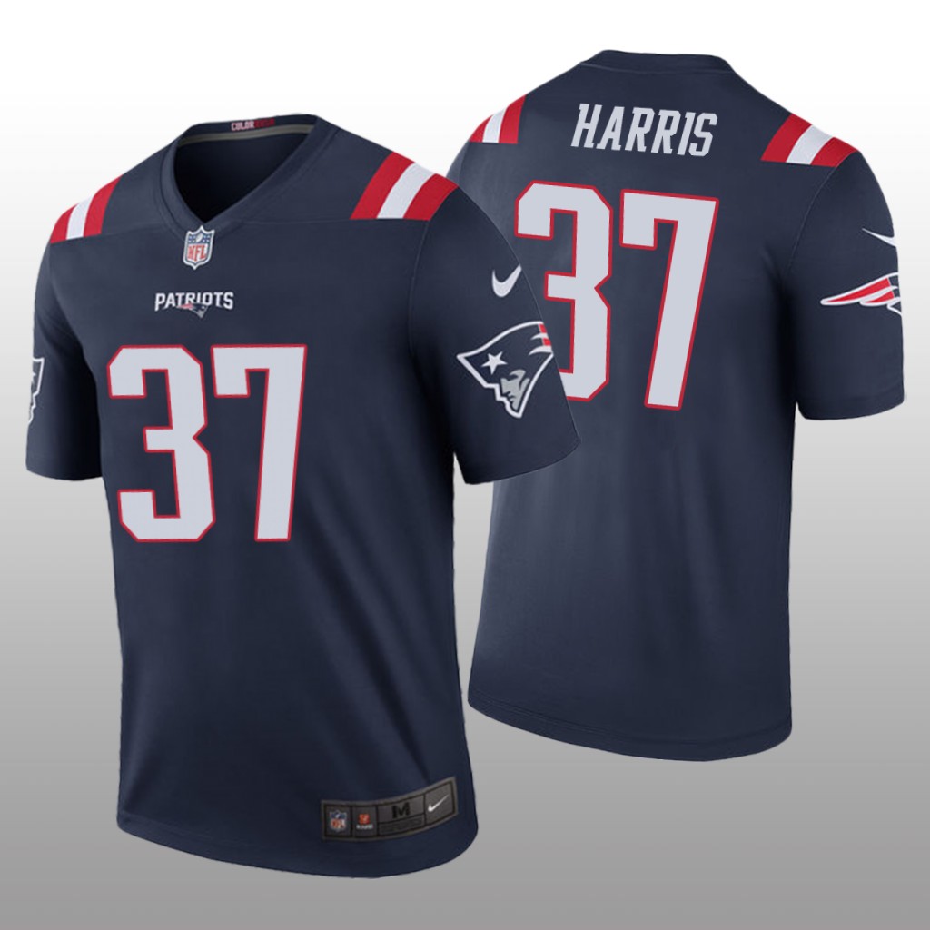 New England Patriots Damien Harris Navy Jersey Color Rush Legend - Men's