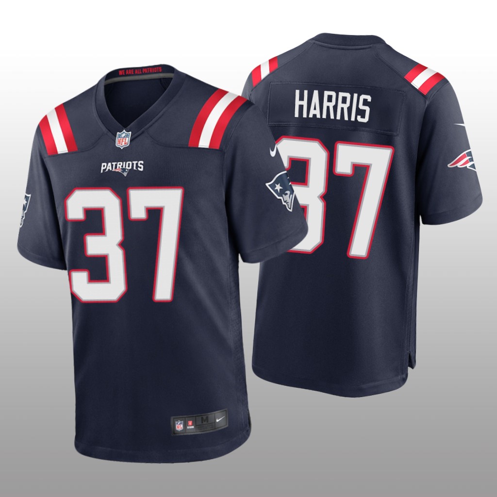 New England Patriots Damien Harris Navy Jersey Game - Men's