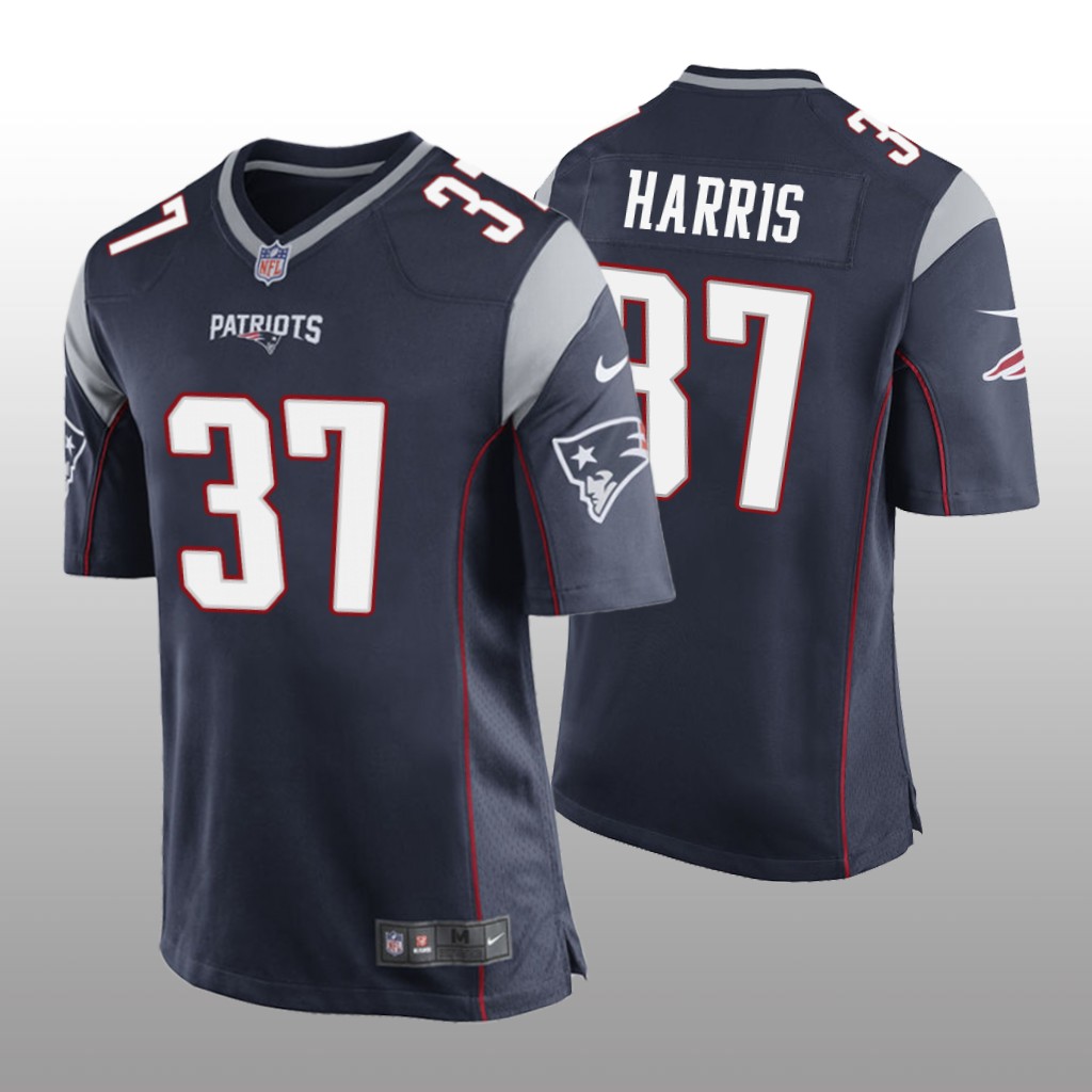 New England Patriots Damien Harris Navy Jersey Game - Men's