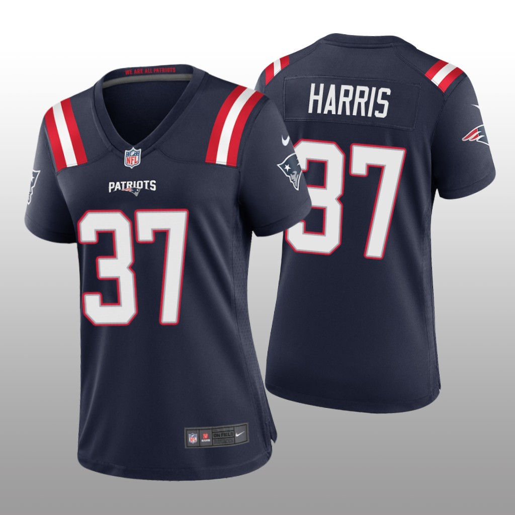 New England Patriots Damien Harris Navy Jersey Game - Women's
