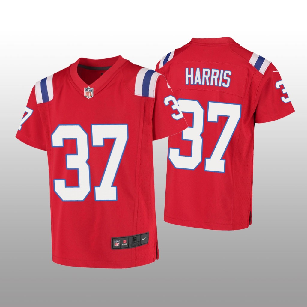 New England Patriots Damien Harris Red Jersey Game - Youth