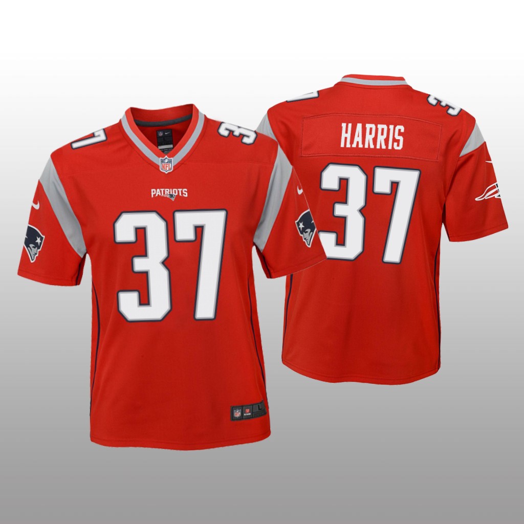 New England Patriots Damien Harris Red Jersey Inverted Game - Youth