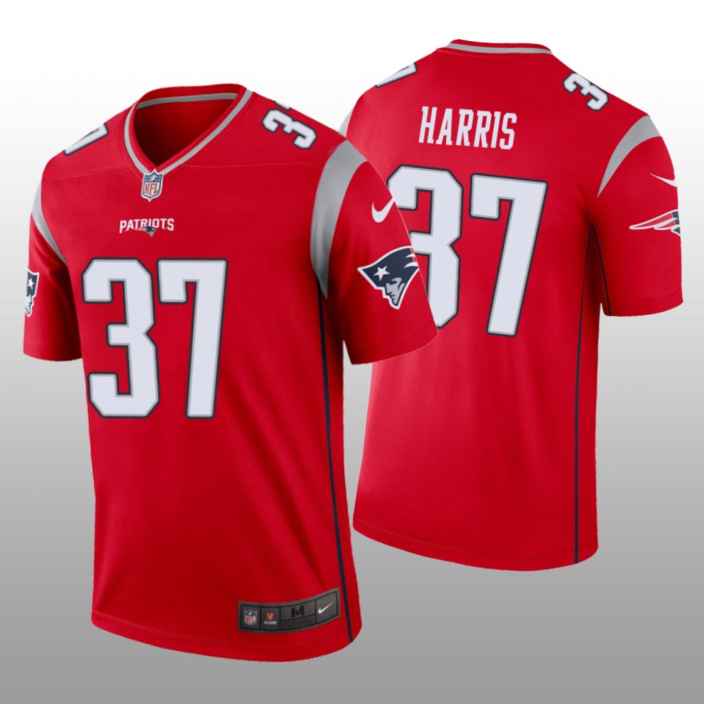 New England Patriots Damien Harris Red Jersey Inverted Legend - Men's