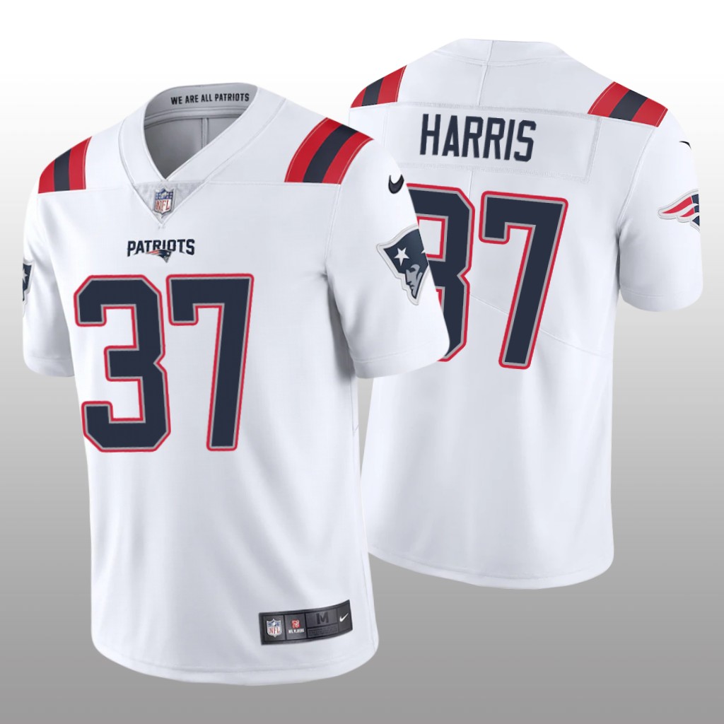 New England Patriots Damien Harris White Jersey 2020 Vapor Limited - Men's