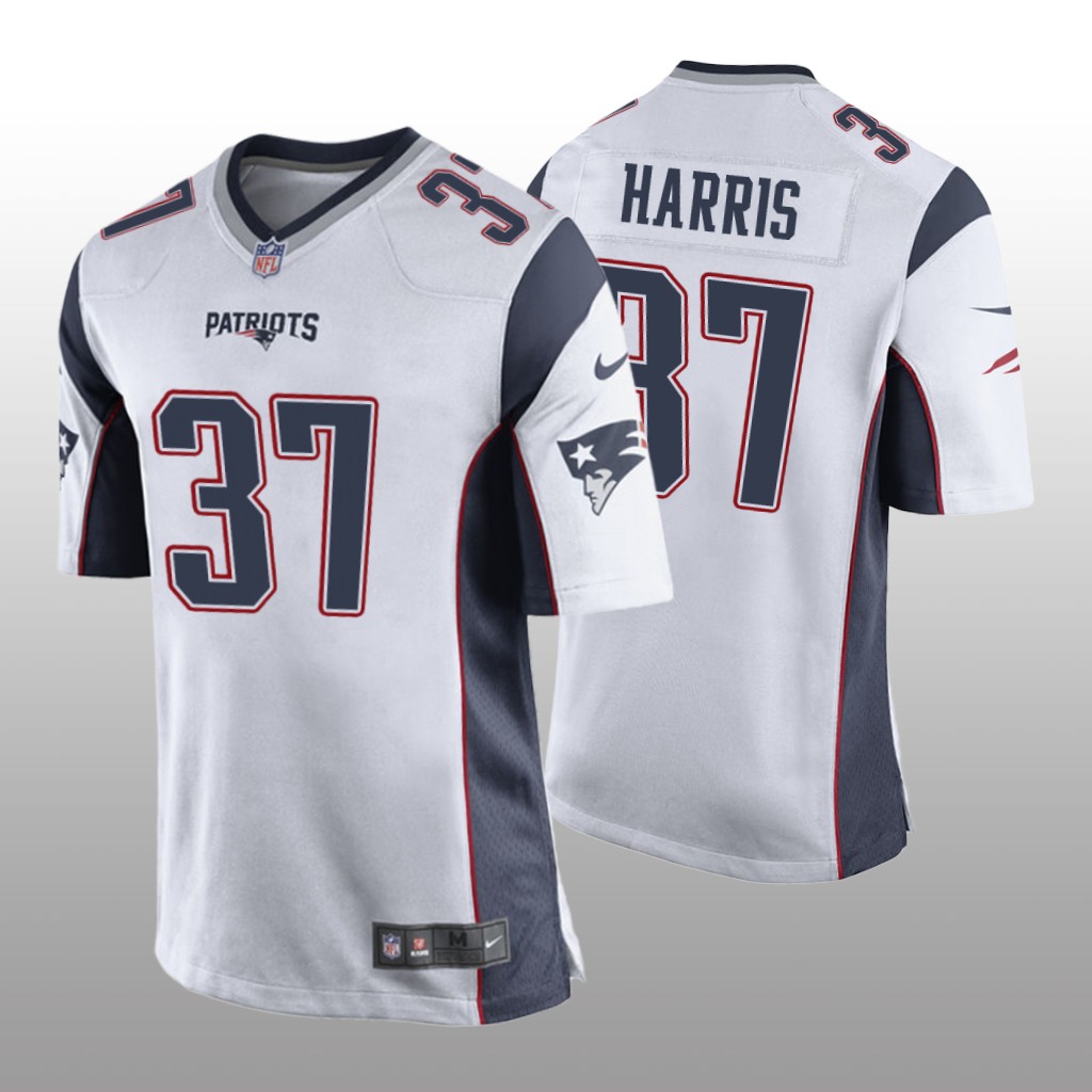New England Patriots Damien Harris White Jersey Game - Men's