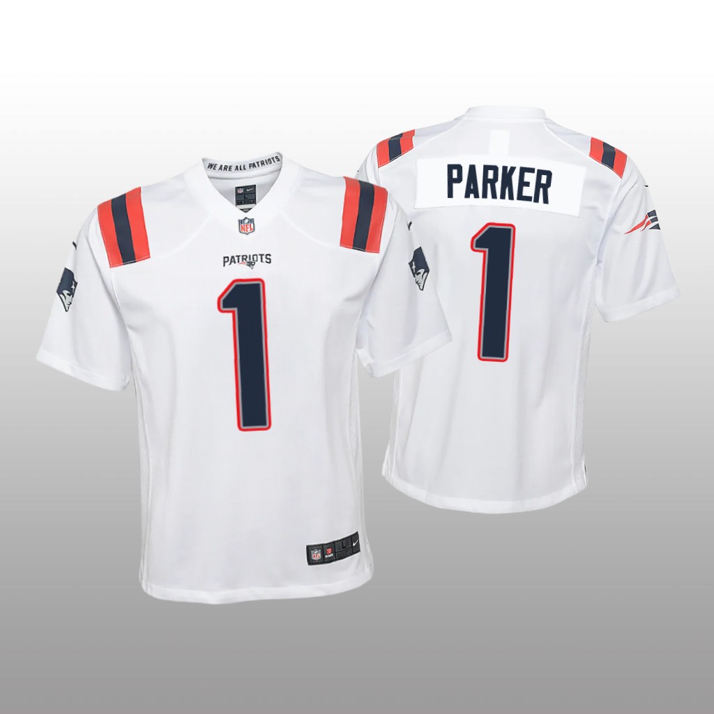 New England Patriots DeVante Parker White Jersey Game - Youth