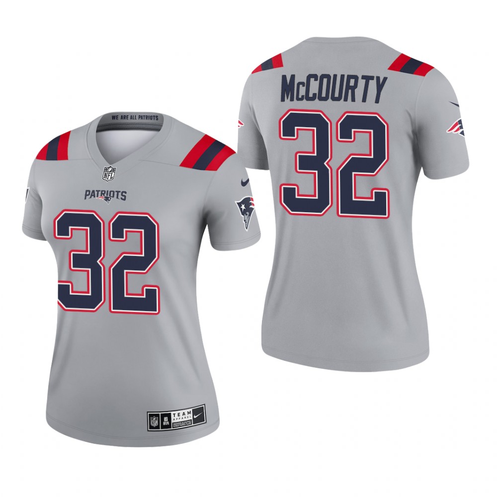 New England Patriots Devin McCourty Gray Jersey Inverted Legend - Women's
