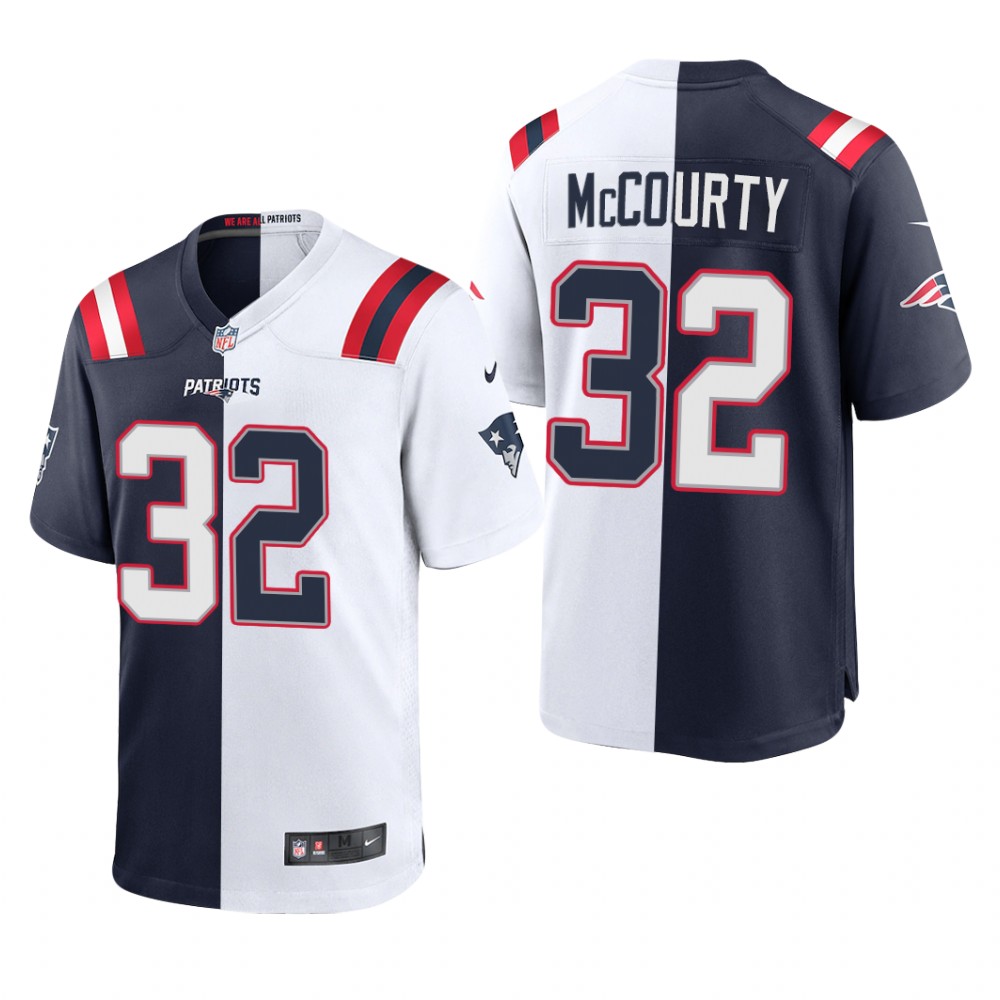 New England Patriots Devin McCourty Navy White Game Split - Men's