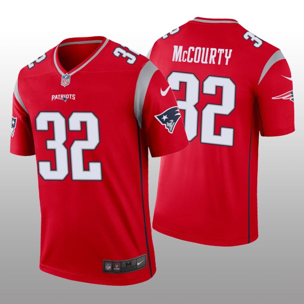 New England Patriots Devin McCourty Red Jersey Inverted Legend - Men's