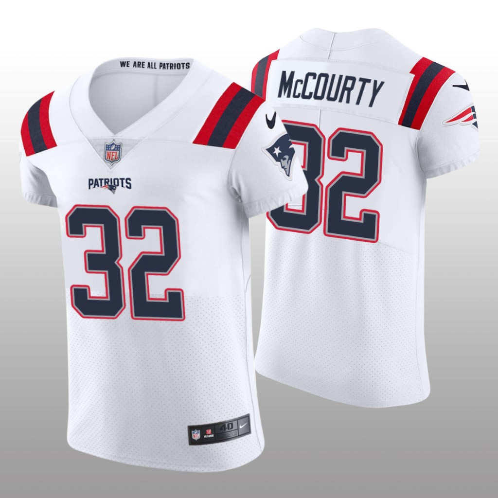 New England Patriots Devin McCourty White Jersey Vapor Elite Men's