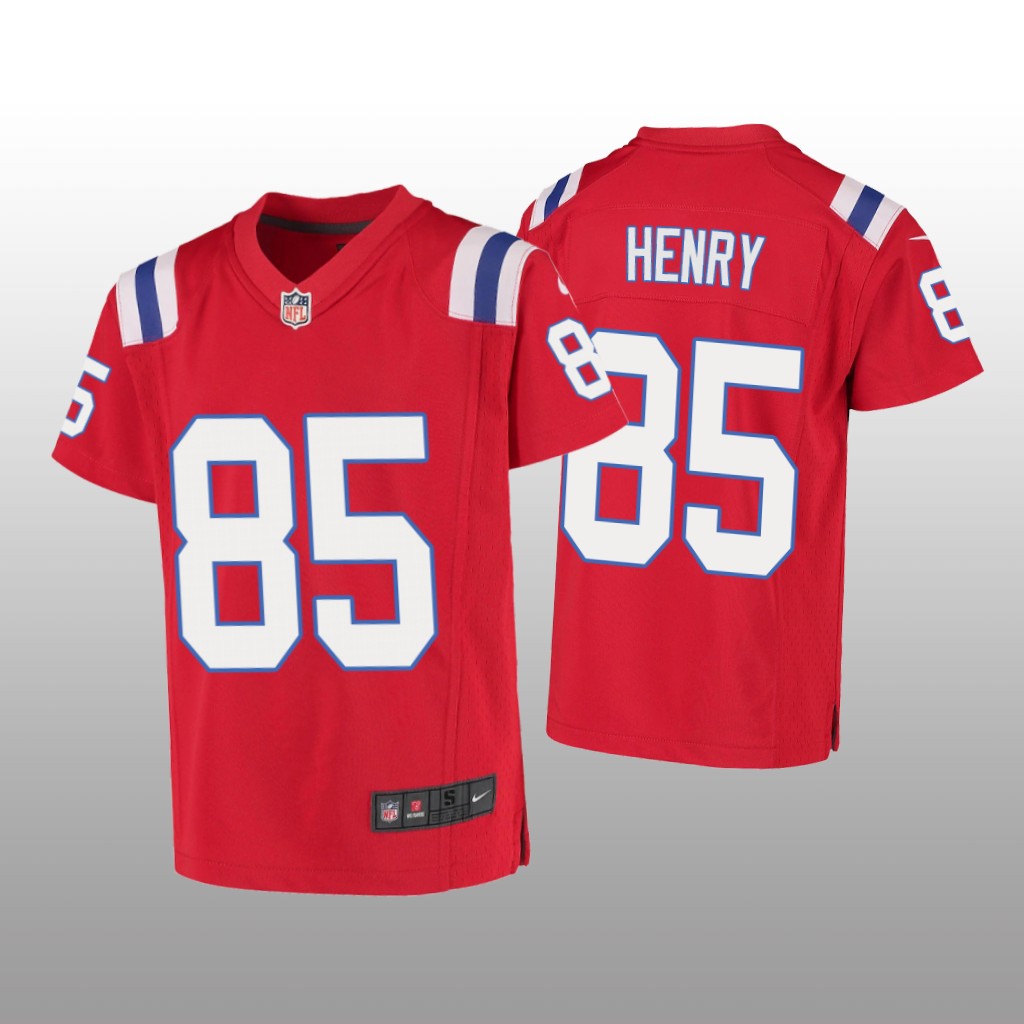 New England Patriots Hunter Henry Red Jersey Game - Youth