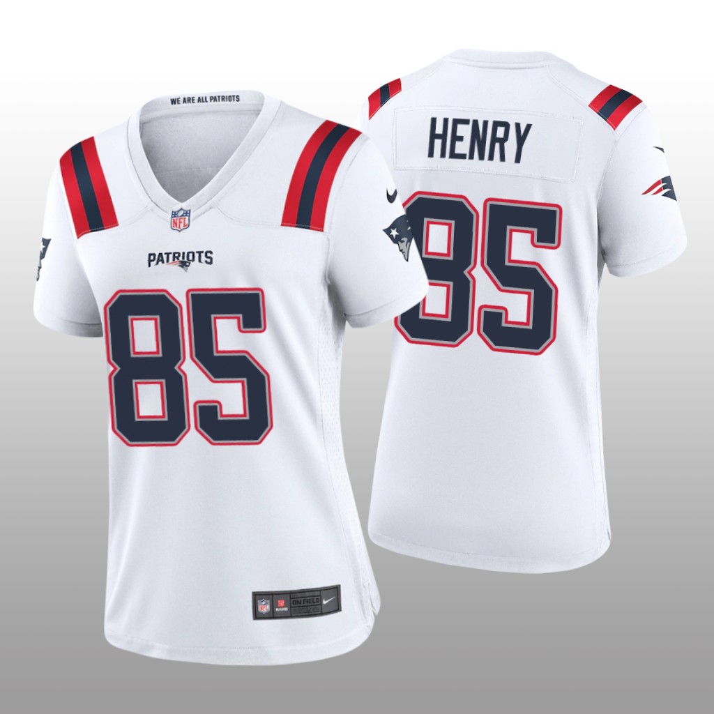 New England Patriots Hunter Henry White Jersey Game - Women's
