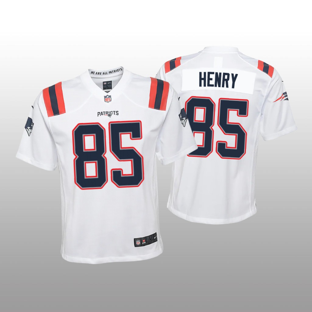 New England Patriots Hunter Henry White Jersey Game - Youth