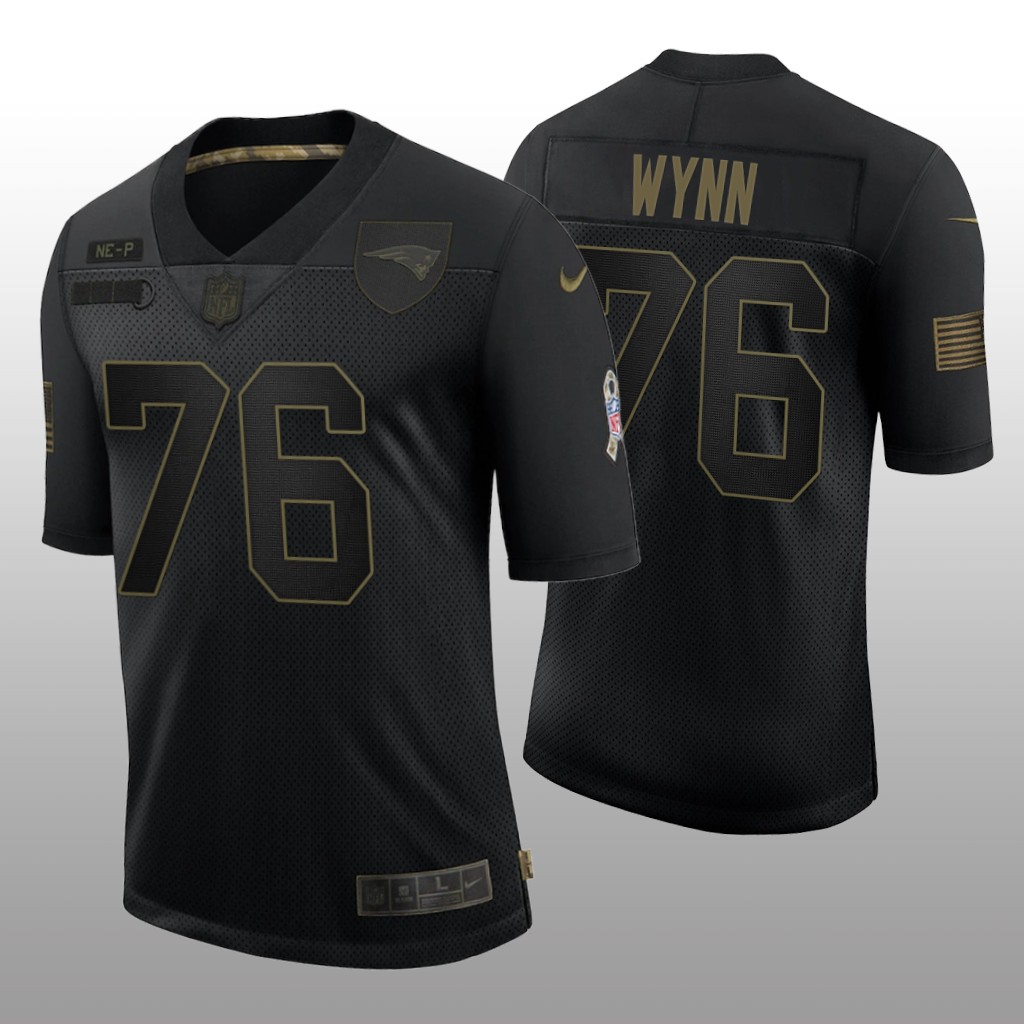 New England Patriots Isaiah Wynn Black Limited Jersey 2020 Salute To Service - Men's