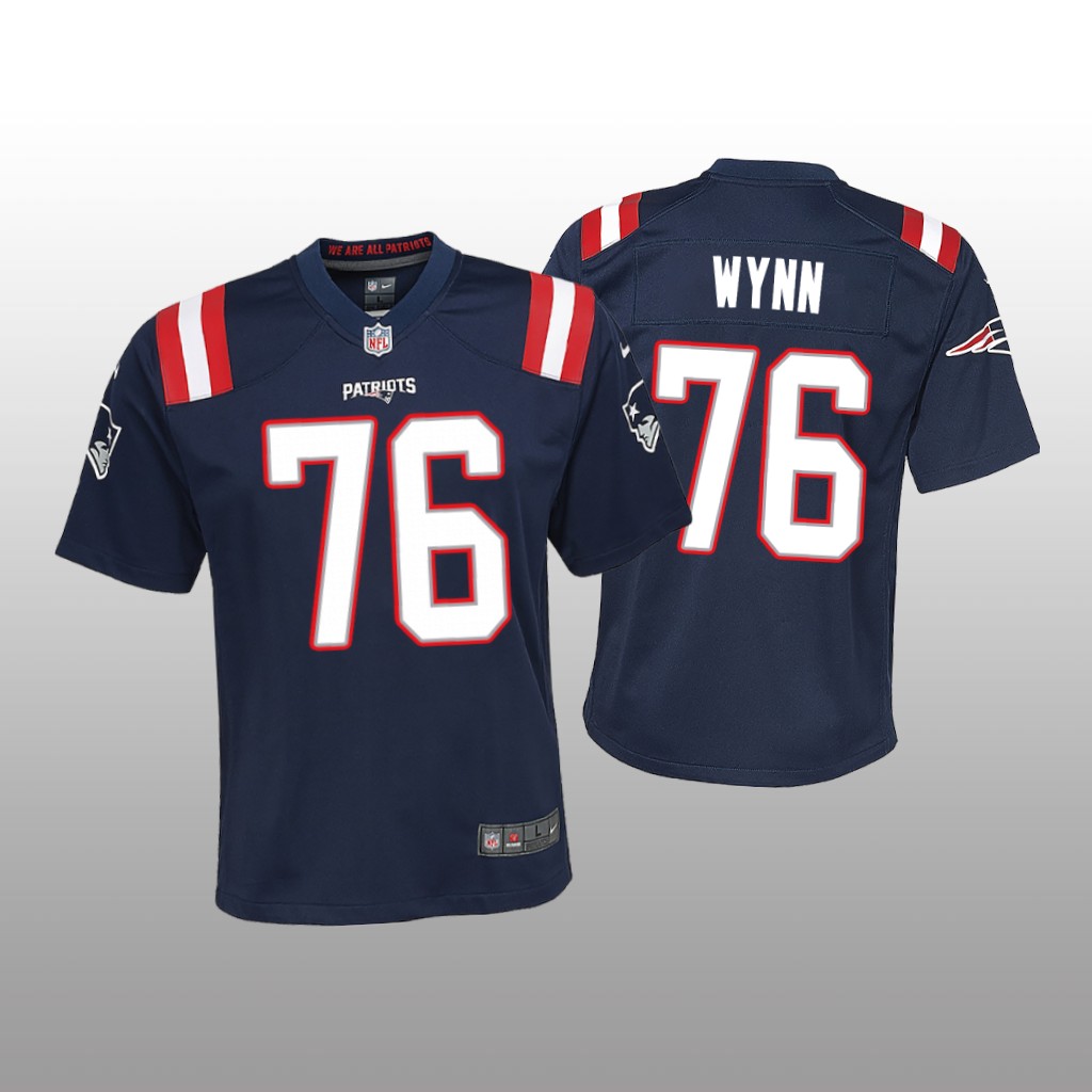New England Patriots Isaiah Wynn Navy Jersey Game - Youth