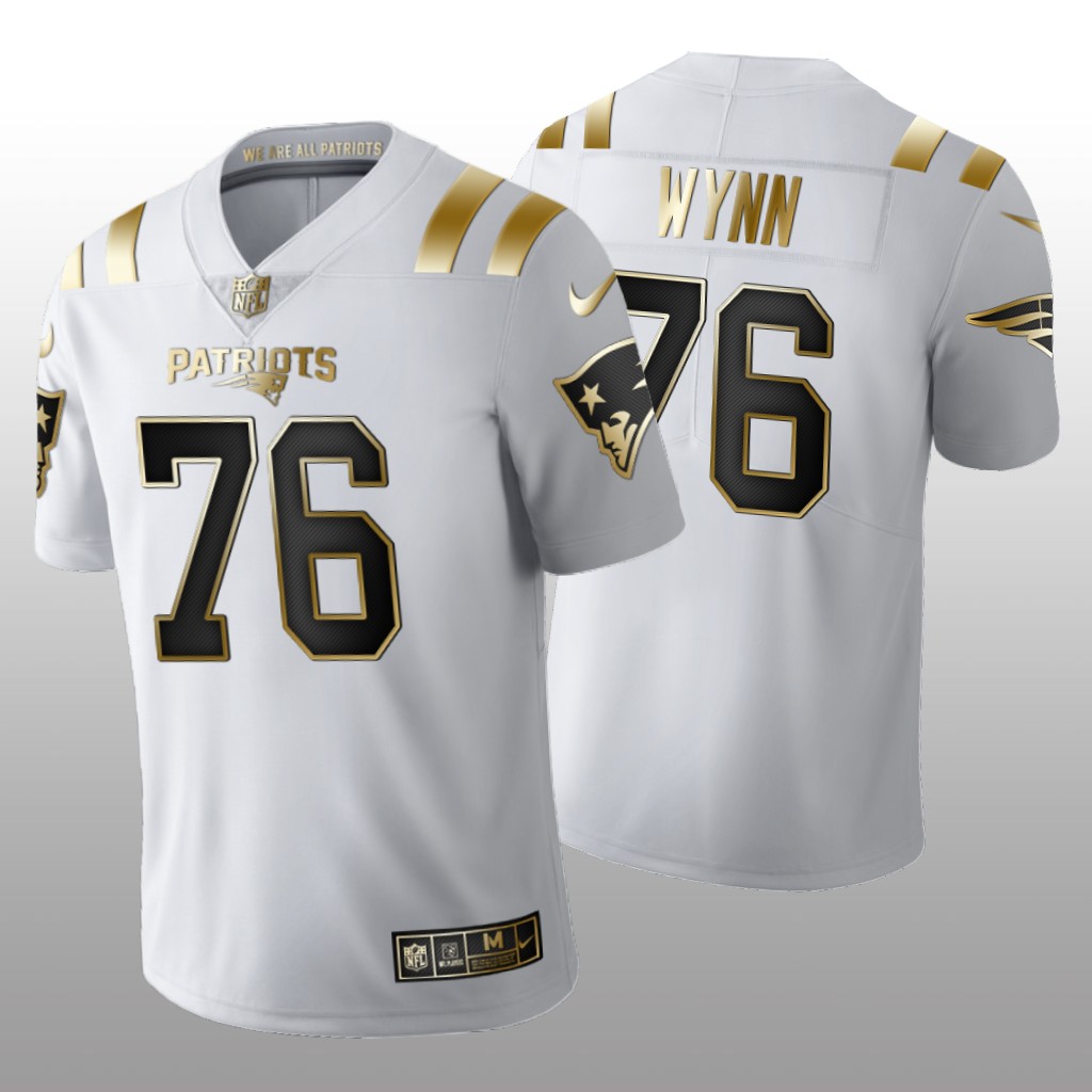 New England Patriots Isaiah Wynn White Jersey Golden Limited Men's