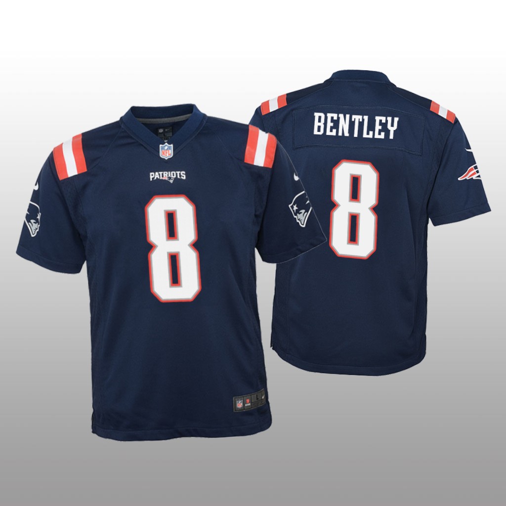 New England Patriots Ja'Whaun Bentley Navy Jersey Color Rush Game - Youth